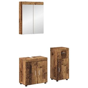 vidaXL Ensemble de mobilier de salle de bain TULUM 3 pcs Bois ancien