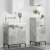 vidaXL Ensemble de mobilier de salle de bain 2 pcs Gris b&eacute;ton