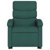 vidaXL Fauteuil inclinable de massage &eacute;lectrique Vert fonc&eacute; Tissu