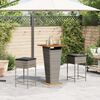 vidaXL Ensemble de bar de jardin 3 pcs et coussins gris r&eacute;sine tress&eacute;e