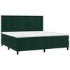 vidaXL Sommier &agrave; lattes de lit et matelas Vert fonc&eacute; 200x200cm Velours