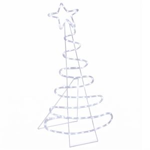 vidaXL Sapin de No&euml;l LED LOVIISA 100 LED Blanc froid 51 x 99 cm