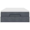vidaXL Cadre de lit ottoman et matelas gris fonc&eacute; 120x200 cm velours