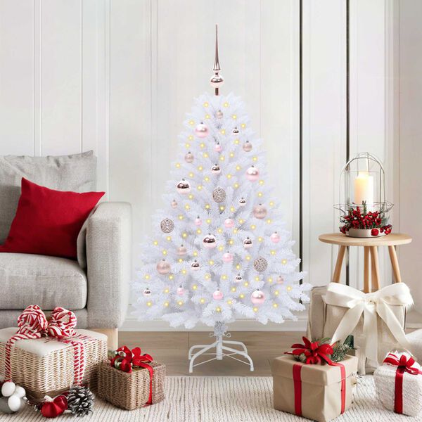 vidaXL Sapin de No&euml;l Artificiel &agrave; Branches Articul&eacute;es Blanc 120 cm