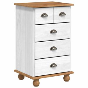 vidaXL Commode ASKIM Blanc 45.8 x 40 x 79 cm Bois de pin massif