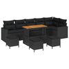 vidaXL Ensemble de canap&eacute; de jardin 10 pc Noir polyrotin