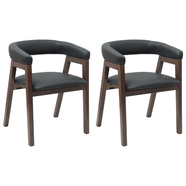 vidaXL Chaises de salle &agrave; manger 2 pcs Marron Clair 54 x 57 x 73 cm
