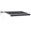 vidaXL Cadre de store manuel avec LEDs Blanc et anthracite 2,5 x 2 m
