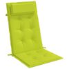 vidaXL Coussins de chaise à dossier haut lot de 2 vert vif