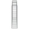 vidaXL Paniers à gabions arqués 3 pcs 200x30x120/140 cm Fer galvanisé