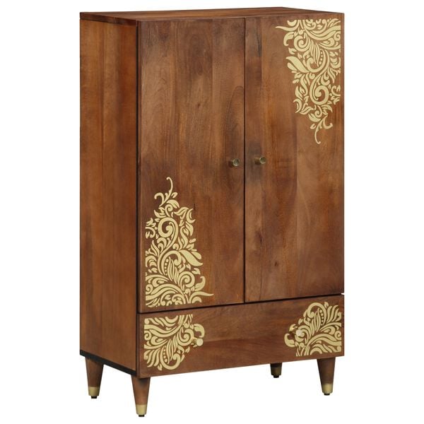 vidaXL Haut Armoire Marron 60 x 33 x 100 cm Bois de mangue massif