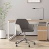 vidaXL Chaise pivotante de bureau Gris fonc&eacute; Tissu