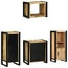 vidaXL Ensemble de mobilier de salle de bain 4 pcs Bois Recycl&eacute; Solide
