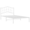 vidaXL Cadre de lit métal sans matelas et tête de lit blanc 107x203 cm