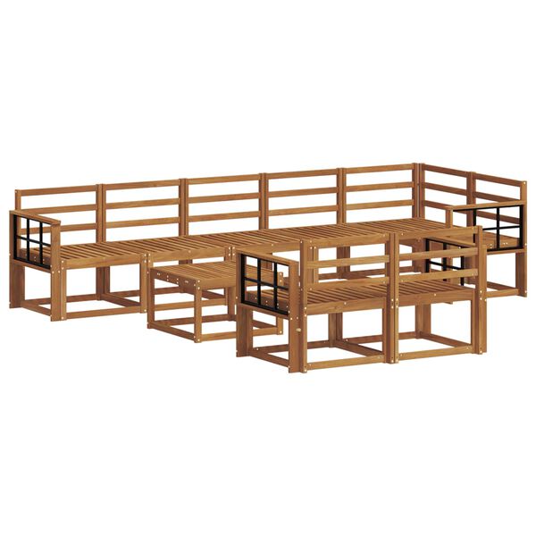 vidaXL Ensemble de canap&eacute;s d'ext&eacute;rieur 9 pcs Naturel