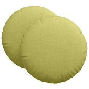 vidaXL Coussins de si&egrave;ge 2 pcs Vert clair &Oslash;80 x 29 cm tissu
