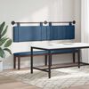 vidaXL T&ecirc;te de lit suspendue Montage mural Bleu 210 x 55 x 5 cm tissu