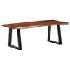 vidaXL Table basse marron miel 110x55x40 cm bois massif d'acacia