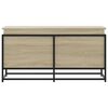 vidaXL Bo&icirc;te de rangement avec couvercle ch&ecirc;ne sonoma bois ing&eacute;nierie