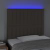 vidaXL T&ecirc;te de lit &agrave; LED Taupe 90x5x118/128 cm Tissu