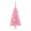 vidaXL Sapin de No&euml;l avec 150 LED avec support Rose 120 cm PVC