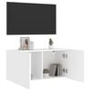 vidaXL Meuble TV mural blanc 80x30x41 cm