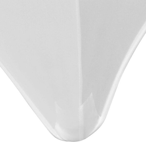 vidaXL Housses extensibles pour table 2 pi&egrave;ces 183 x 76 x 74 cm Blanc