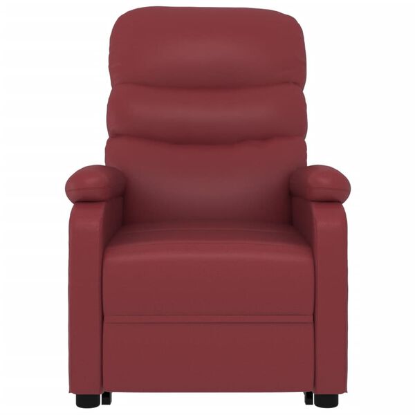 vidaXL Fauteuil de massage Rouge bordeaux Similicuir