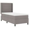vidaXL Lit &agrave; ressort LED avec t&ecirc;te de lit Taupe 90 x 200 cm tissu
