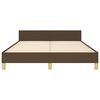 vidaXL Cadre de lit sans matelas marron fonc&eacute; 140x190 cm tissu