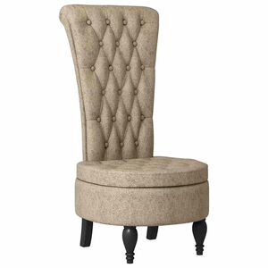 vidaXL Fauteuil &agrave; pantoufle Gris clair 56,5 x 70 x 110 cm Simili daim