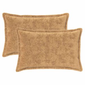 vidaXL Housse de coussin 2 pc HOUTEN Taupe 30 x 50 cm
