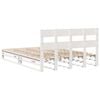 vidaXL Cadre de lit sans matelas blanc 135x190 cm bois de pin massif