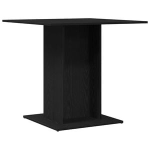 vidaXL Table de salle &agrave; manger en ch&ecirc;ne noir 80x80x75 cm bois d'ing&eacute;nierie
