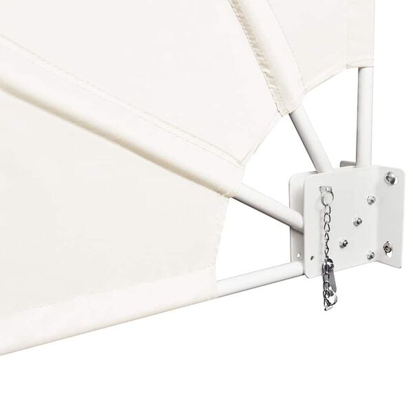 vidaXL Auvent lat&eacute;ral pliable de balcon Cr&egrave;me 210 x 210 cm