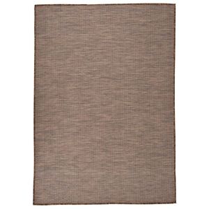 vidaXL Tapis &agrave; tissage plat d'ext&eacute;rieur 160x230 cm Marron
