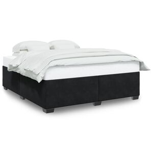 vidaXL Cadre de lit sans matelas noir 200x200 cm velours