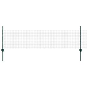 vidaXL Cl&ocirc;ture en fil soud&eacute; avec poteaux 50 x 0,5 m Vert Maille