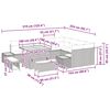 vidaXL Ensemble de canap&eacute; de jardin 12 pcs Beige polyrotin