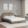 vidaXL Lit Viana avec matelas cappuccino 120x200 cm similicuir