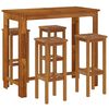 vidaXL Ensemble de bar de jardin 5 pcs bois d'acacia solide
