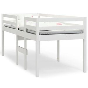 vidaXL Lit haut sans matelas blanc 90x200 cm bois de pin massif