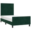 vidaXL Cadre de lit sans matelas vert fonc&eacute; 100x200 cm velours