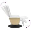 vidaXL Fauteuil inclinable avec repose-pieds blanc similicuir