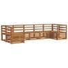 vidaXL Ensembles de canap&eacute;s 7 pcs Naturel Bois d'Acacia Massif