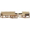 vidaXL Ensemble de canap&eacute;s d'ext&eacute;rieur 6 pc Naturel et Beige
