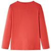 T-shirt enfants à manches longues rouge brûlé 92