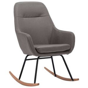 vidaXL Chaise &agrave; bascule Gris clair Tissu