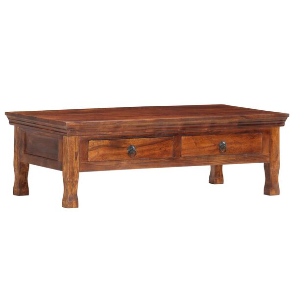 vidaXL Table basse 110 x 55 x 35 cm Bois d'acacia solide