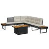 vidaXL Salon de jardin avec coussins 2 pcs noir r&eacute;sine tress&eacute;e acacia